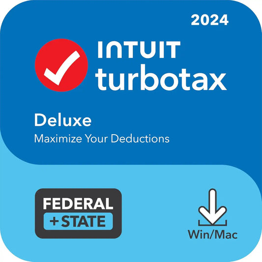 TurboTax Deluxe 2024: Federal & State Tax Software + E-file [PC/Mac Download]