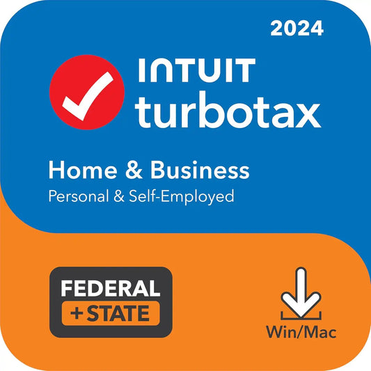 TurboTax Home & Business 2024: Federal & State Tax Software + E-file [PC/Mac Download]